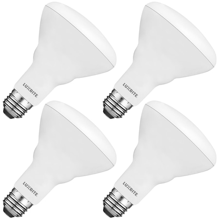 BR30 LED Light Bulbs 8.5W (65W Equivalent) 650LM 4000K Cool White Dimmable E26 Base 4-Pack